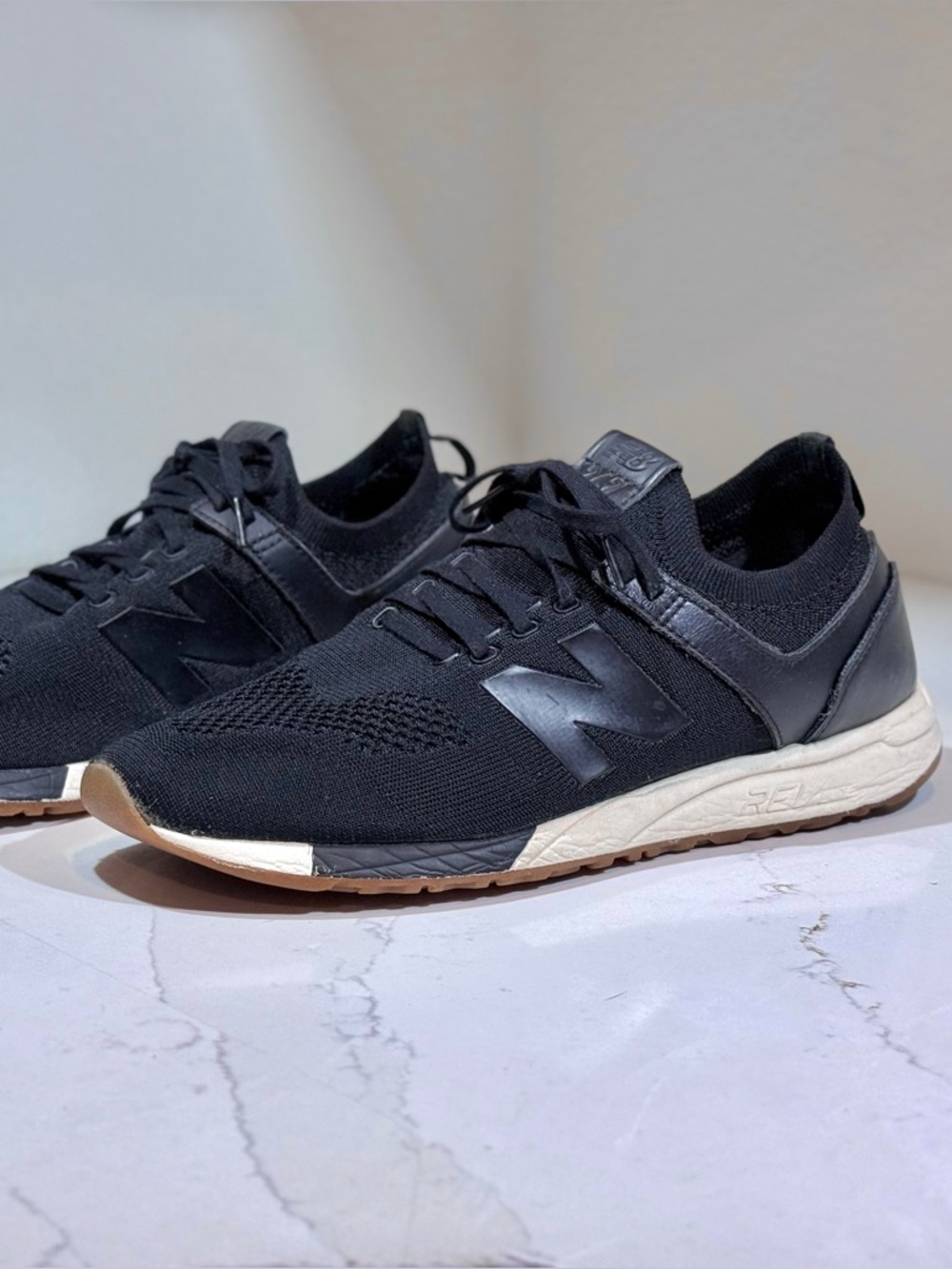 New Balance 247 - Knit Black Sneakers - Mens Size 12 Lifestyle Shoes